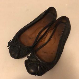 Black Tassel Ballet Flats Coach